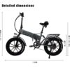 CMACEWHEEL RX20 48V 750W 17AH BICICLETTA ELETTRICA FAT BIKE RUOTE 20" - immagine 2