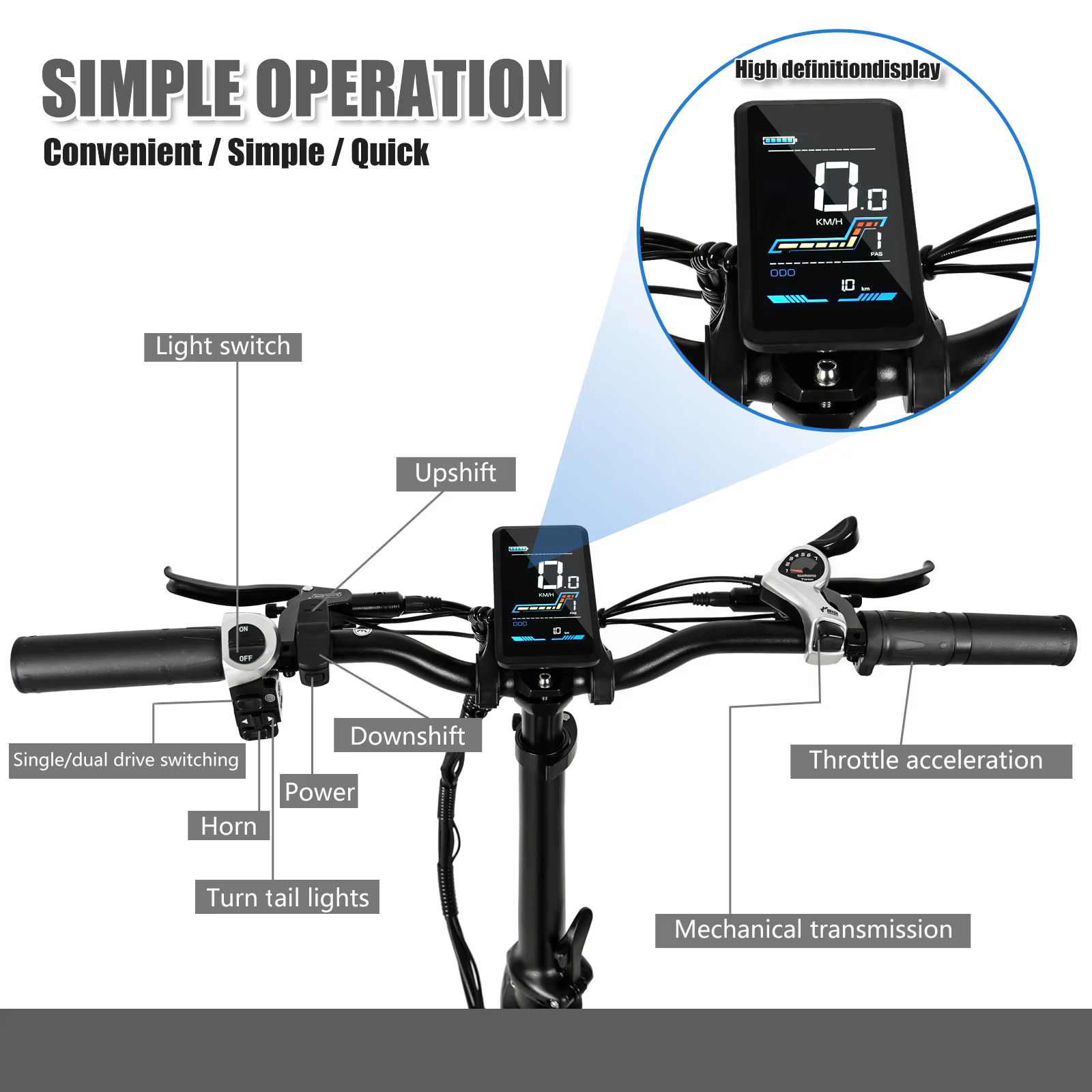 CMACEWHEEL RX20 48V 750W 17AH BICICLETTA ELETTRICA FAT BIKE RUOTE 20" - immagine 5